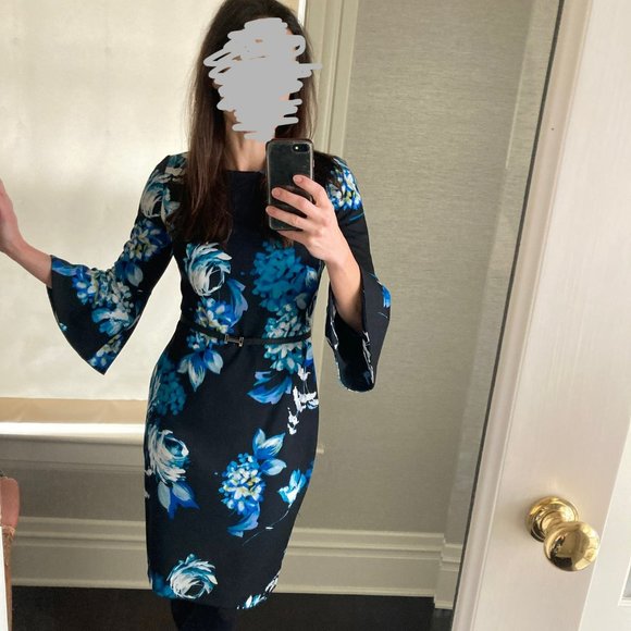 Calvin Klein Blue Floral Dress - Picture 4 of 5